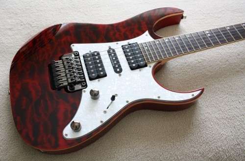Ibanez RG950 QM Premium Electric Guitar - Red Desert Quilt Maple Top w/ Dimarzio Pickups and Case!!