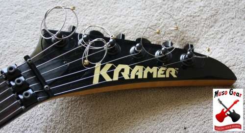 Vintage 80's Kramer Electric Guitar - Strat Shape - Stunning Lime Green Finish - Great Project!! USA