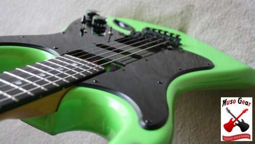 Vintage 80's Kramer Electric Guitar - Strat Shape - Stunning Lime Green Finish - Great Project!! USA