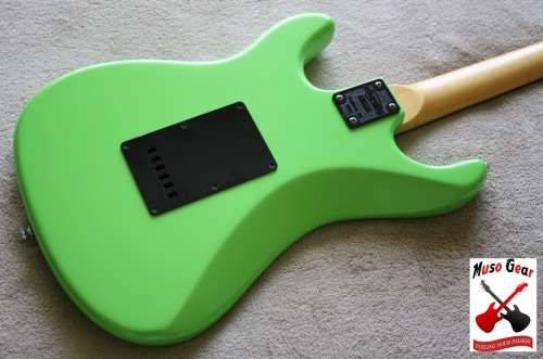 Vintage 80's Kramer Electric Guitar - Strat Shape - Stunning Lime Green Finish - Great Project!! USA