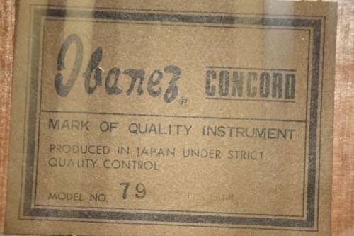 1975 Japanese Ibanez Concord Model 79 - Gibson Lawsuit Model - Excellent Condition with Case!! RARE!