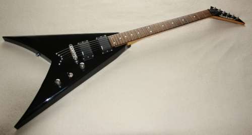 Jackson JS32 Flying V - Electric Guitar (Gloss Black) - Good Condition - Randy Rhodes Style