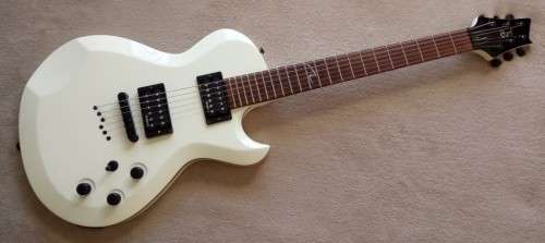 Cort Z-44 Zenox (Ivory White) Electric Guitar - Stunning Wood Body Binding - Excellent Condition!!