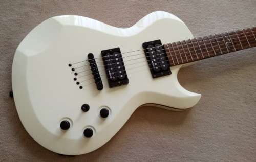Cort Z-44 Zenox (Ivory White) Electric Guitar - Stunning Wood Body Binding - Excellent Condition!!