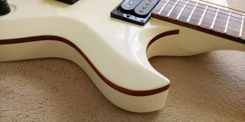 Cort Z-44 Zenox (Ivory White) Electric Guitar - Stunning Wood Body Binding - Excellent Condition!!