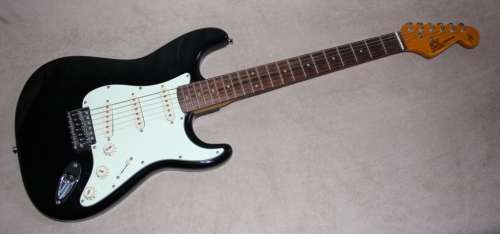 SX Stratocaster - Handmade Vintage Series - Fender Style - Black - Electric Guitar