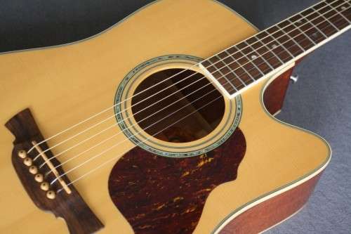 Crafter DE-8 Acoustic Guitar - Dreadnaught Shape - Solid Spruce Top - LR Baggs Pickup