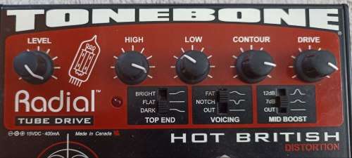 Radial Tonebone Hot British Tube Distortion Guitar Pedal