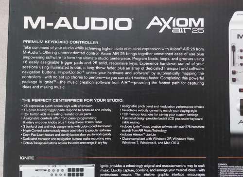 M-Audio Axiom Air 25 Keyboard and Pad Controller