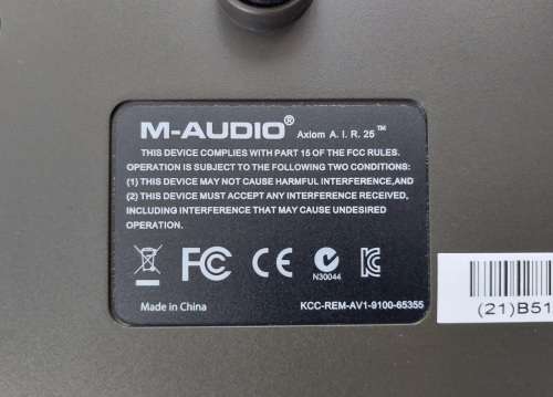 M-Audio Axiom Air 25 Keyboard and Pad Controller