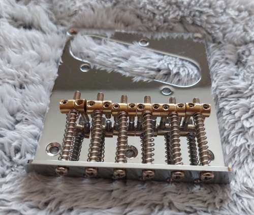 Telecaster 6 String Bridge with Brass Saddles