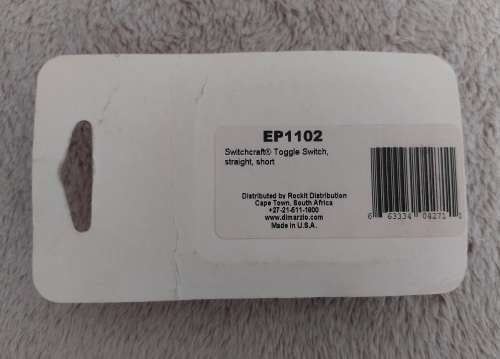 Dimarzio EP1102 Switchcraft Les Paul Type Guitar Switch - Short
