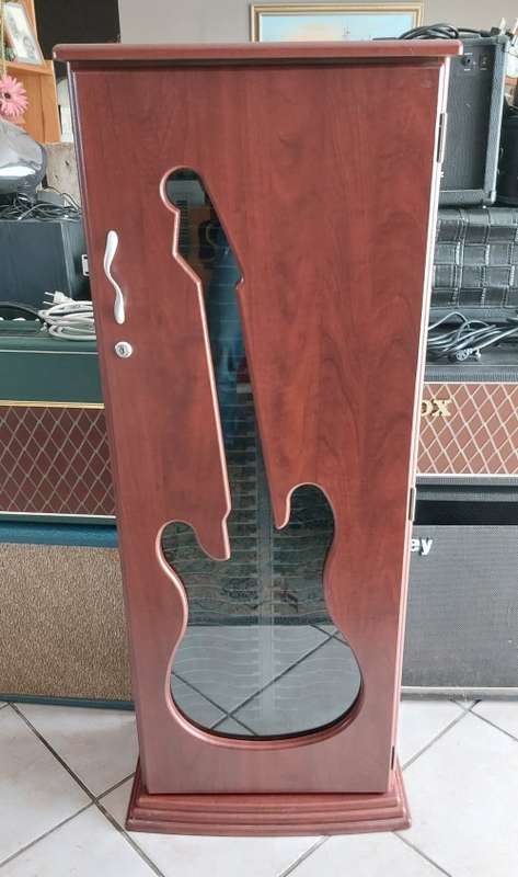 50 DVD Guitar Themed Rack - Wooden