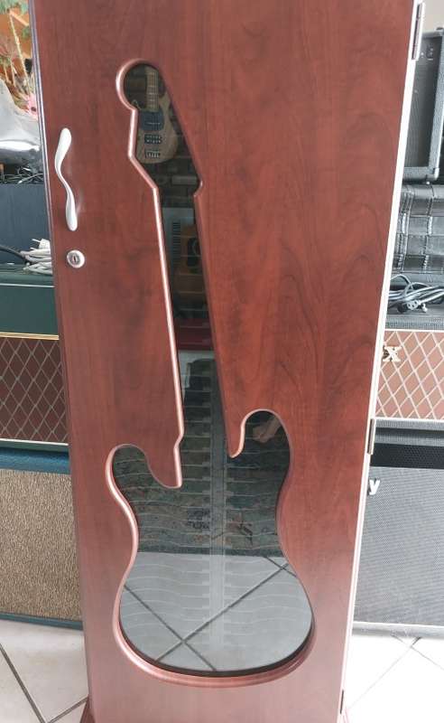 50 DVD Guitar Themed Rack - Wooden