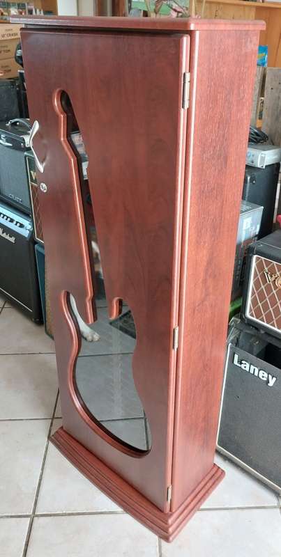 50 DVD Guitar Themed Rack - Wooden