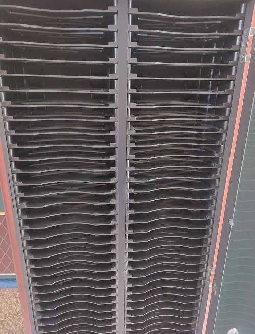 50 DVD Guitar Themed Rack - Wooden