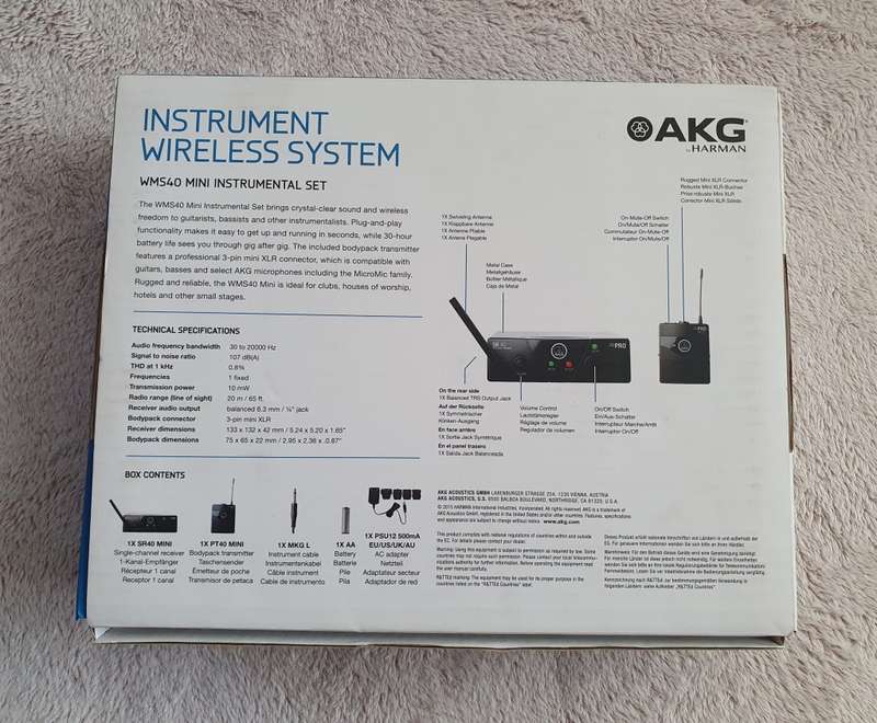 AKG WMS40 Mini Wireless Guitar Instrument System