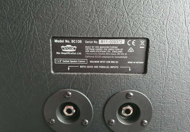 Vox BC108 Guitar Speaker Cabinet (New)