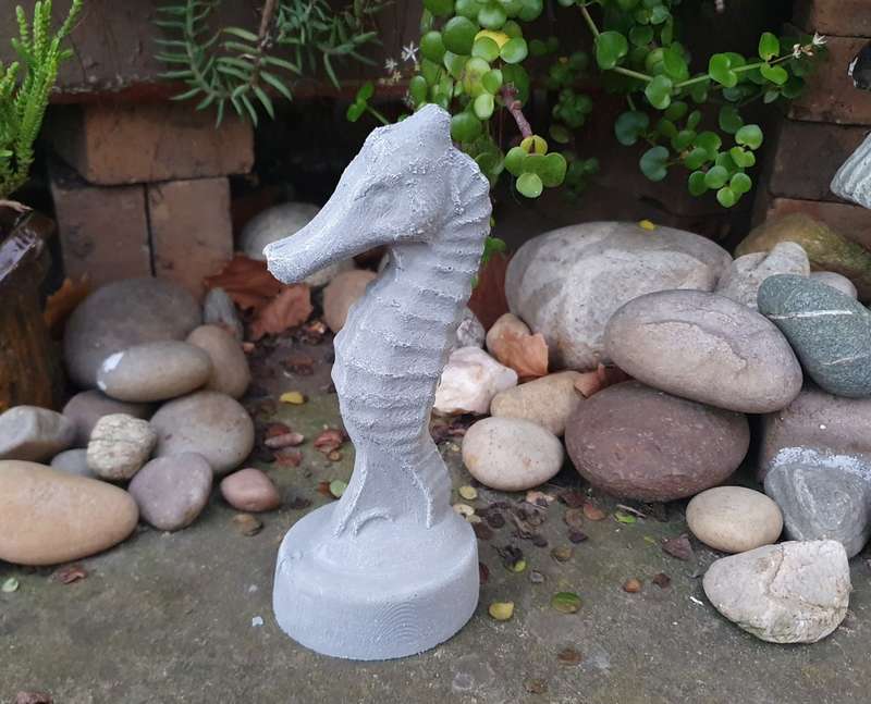 Art Deco Large Seahorse Statue