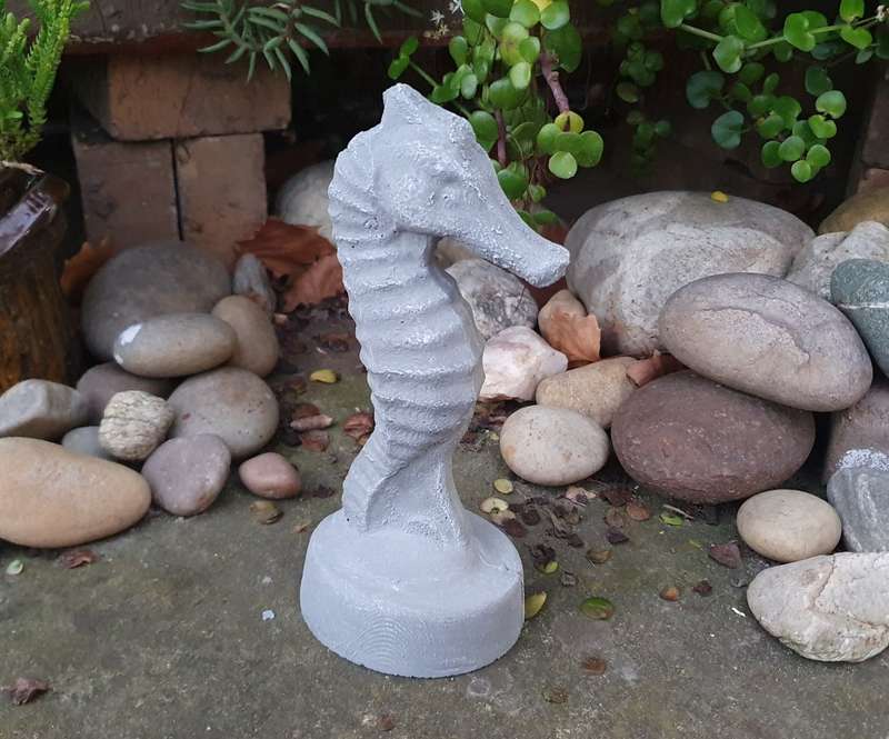 Art Deco Seahorse Statue Set of 3