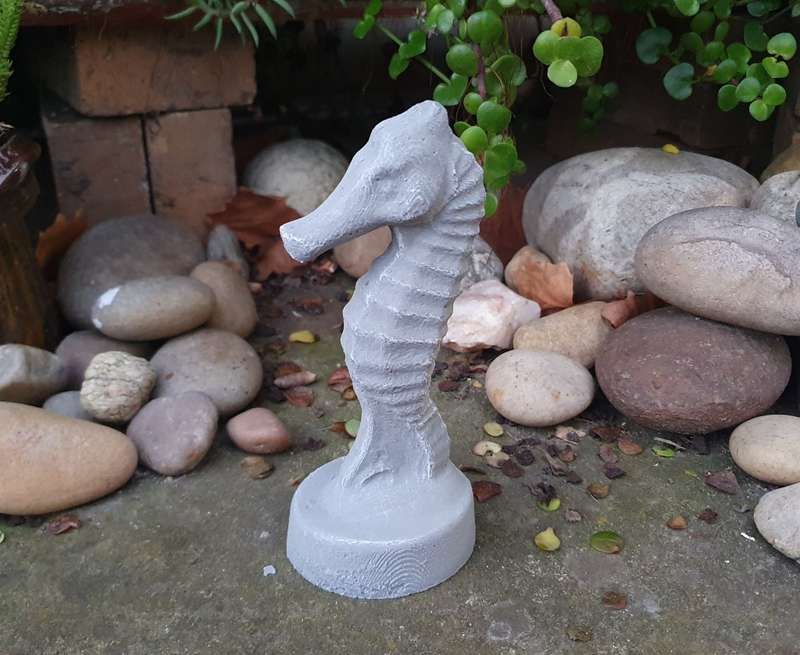 Art Deco Seahorse Statue Set of 3