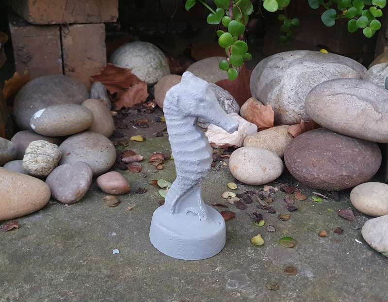 Art Deco Seahorse Statue Set of 3