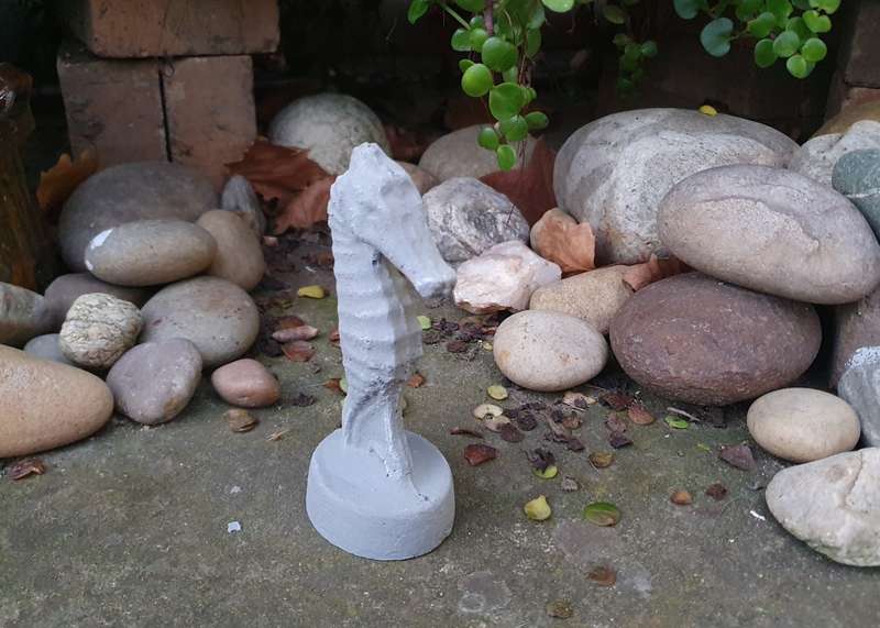 Art Deco Small Seahorse Statue