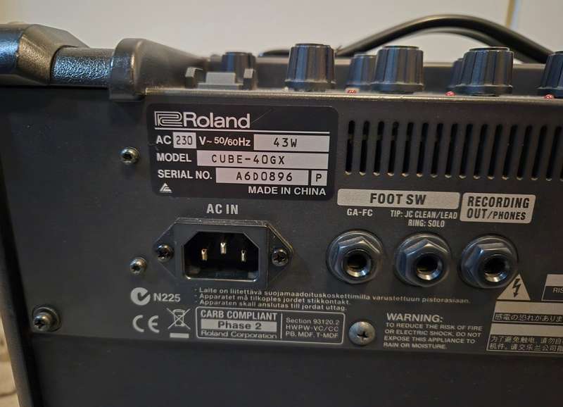 Roland Cube 40GX Guitar Amplifier