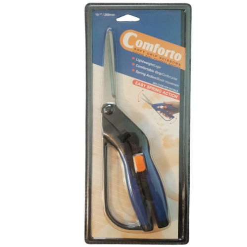 Comforto Soft Grip Scissor with Spring Assist, Slide Trigger and comes in a Lightweight Design
