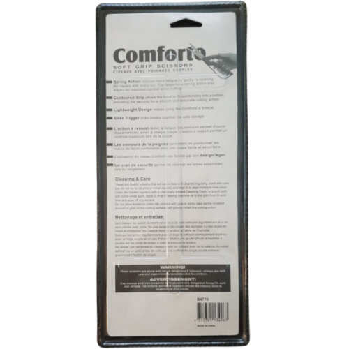 Comforto Soft Grip Scissor with Spring Assist, Slide Trigger and comes in a Lightweight Design