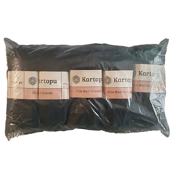 KARTOPU Elite Wool Grande Black (Color K940) Chunky