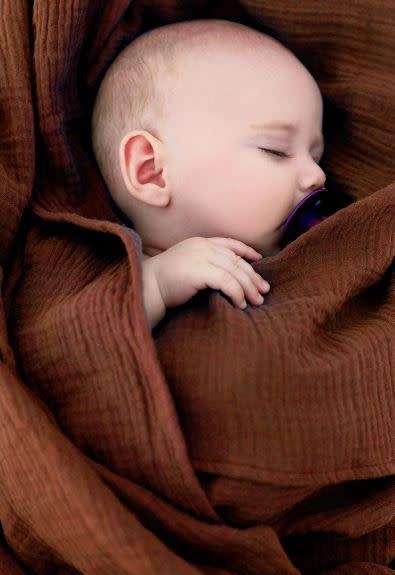 Phlo Studio- Rust Muslin Swaddle Blanket