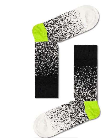 Black and White Stardust Sock - Black - Unisex 8-12