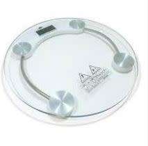 Electronic Personal Body Weight Scale - Round Glass `