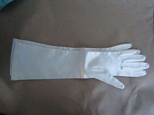 Pair Of White Satin Gloves