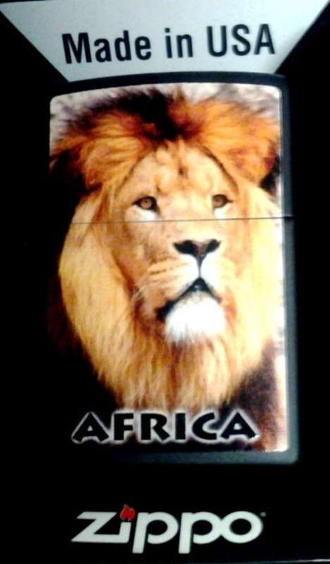 Zippo Lighter - Lion, Buffalo, Elephant & Rhino
