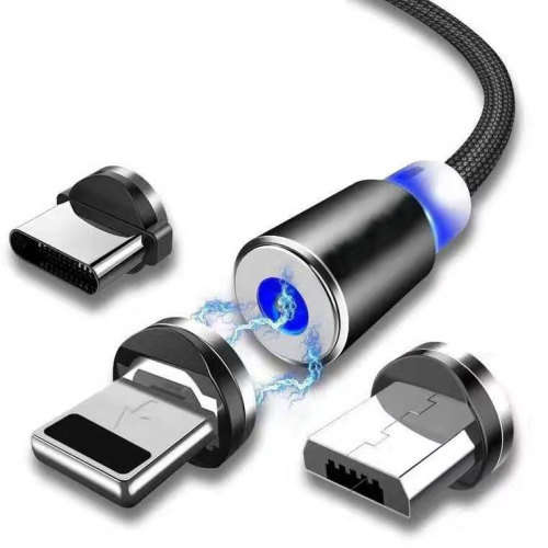Magnetic  3 in 1 Cellphone charger For  IOS, Android and Type-C Cell phones.