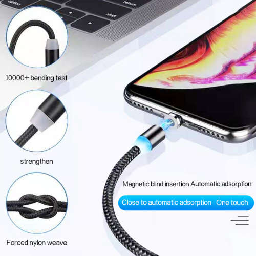 Magnetic  3 in 1 Cellphone charger For  IOS, Android and Type-C Cell phones.