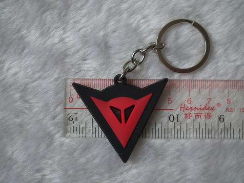 kiTki Dainese badge logo motorcycle car keychain key chain soft plastic ring