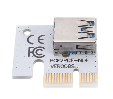 PCI Riser USB3.0 PCI-E 1x To 16 x SATA +4P+6P Extender Riser Card Power Cable Miner PCI Riser