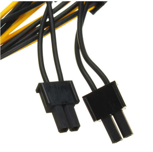 5Pcs PCI-E 6-pin To 2x 6+2-pin Power Splitter Cable PCIE PCI Express