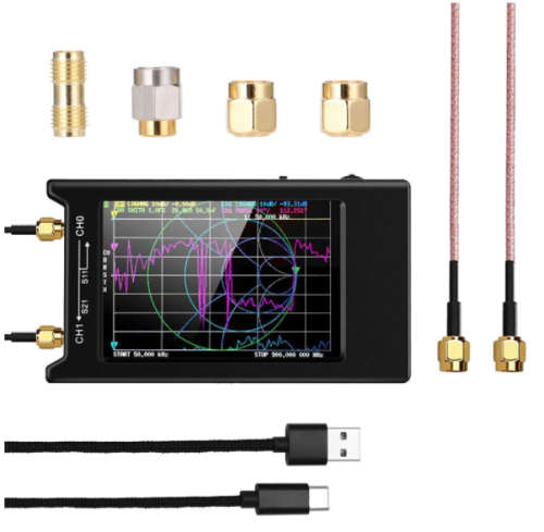 NanoVNA-H4 4" LCD 50KHz~1.5GHz VNA HF VHF UHF UV Vector Network Analyzer