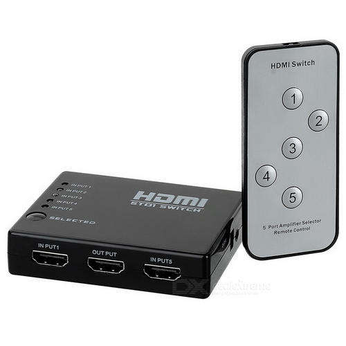 6-Port 1080P HDMI Switch w/ Remote Controller (5-IN/1-OUT)