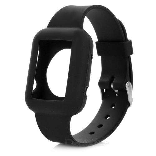 Silicone Wrist Watch Band for APPLE WATCH 42mm - Black