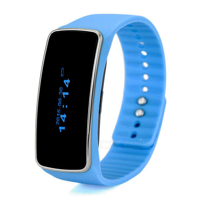 V5S 0.91" Bluetooth V4.0 Smart Bracelet w/ Pedometer / Calories / Calls Reminder - Blue + Black
