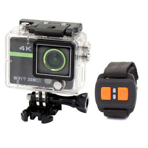 HD18Plus UHD 4K 1080P 170Degree Camera Camcorder DVR w/ WiFi - Black