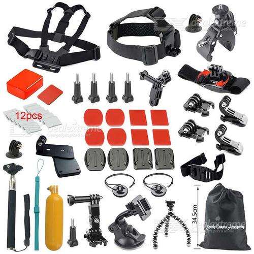 51-In-1 Outdoor Sports Camera Accessories Kit for GoPro Hero 4 / 3+ / 3 / 2 / 1 - Black