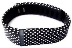 Polka Dot Pattern Replacement Band for Fitbit Flex - Black + White