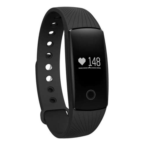 ZS107 0.49" OLED Bluetooth Smart Watch w/ Heart Rate Monitor - Black