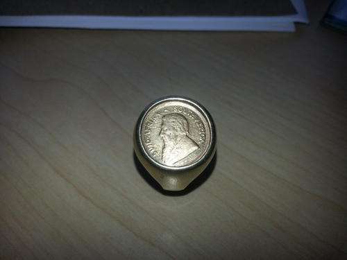 1997  1/10 ounce Krugerrand set in 9 crt men's ring